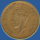 10 центов Гонконга 1950 года